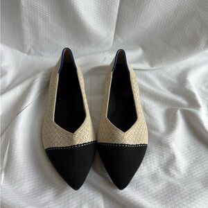 Rothy’s Elegant Black and Cream Women's Shoes size 9